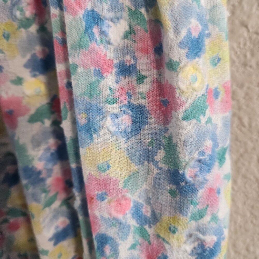 LoveShackFancy Nadja Smocked Mini Dress Ruffle Babydoll Rainbow floral sz medium - Picture 5 of 11